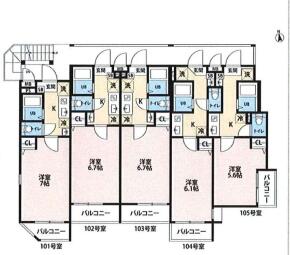 志木本町アパート2 画像5(間取図)